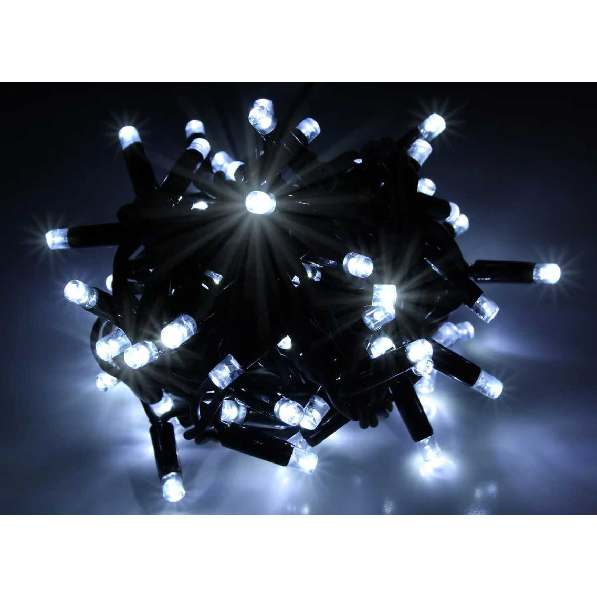 Гірлянда вулична STLS нитка 100LED 10m 230V Static білий холодний/чорний IP44 EN