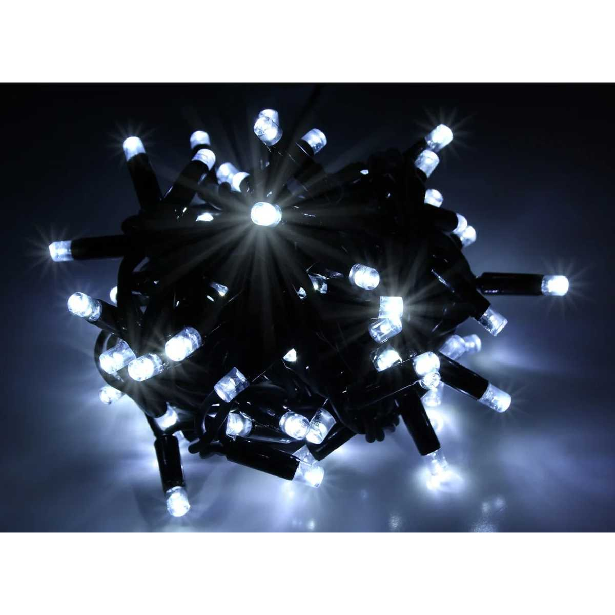 Гірлянда вулична STLS нитка 100LED 10m 230V мерехтять всі 100LED білий холодний/чорний IP44 EN