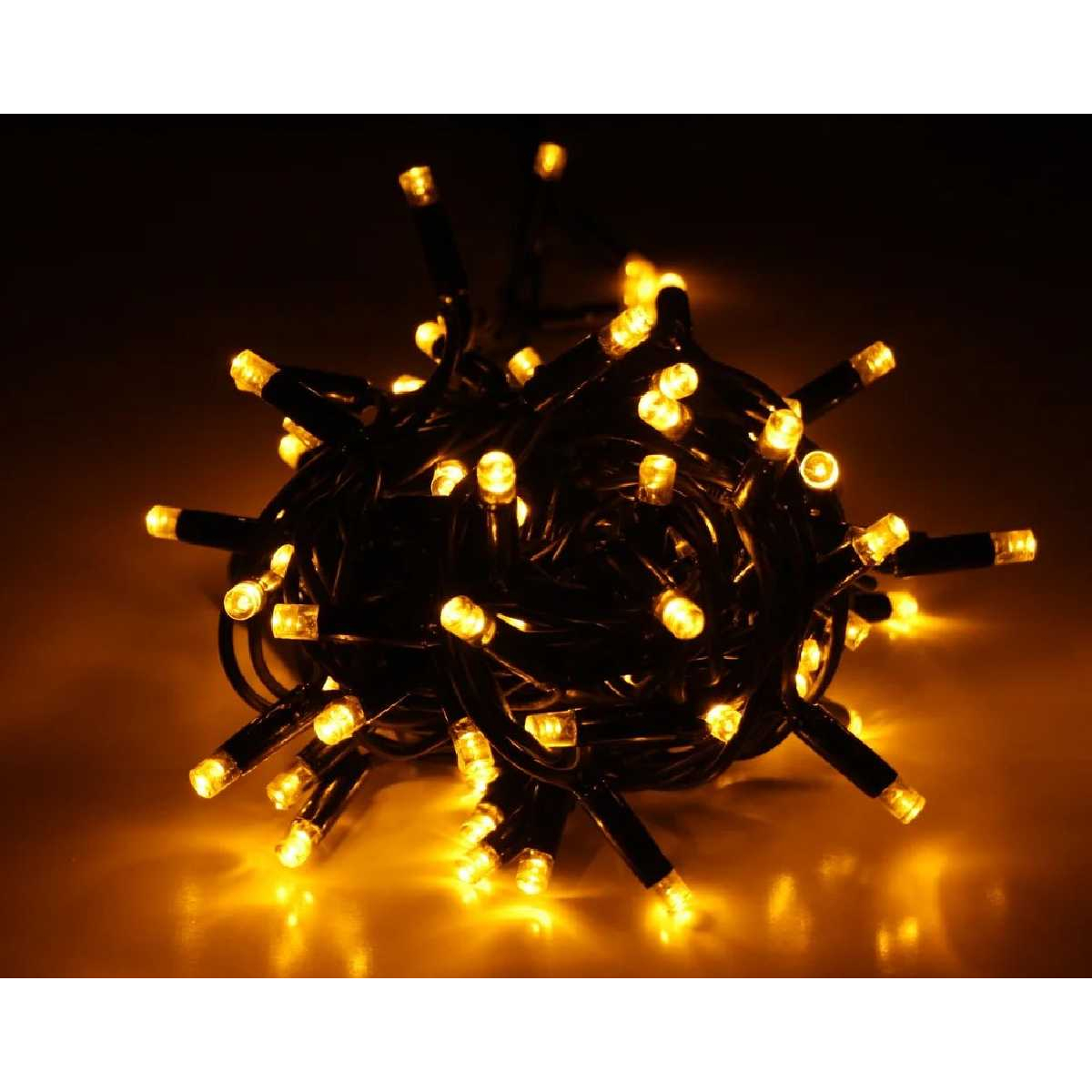 Гірлянда вулична STLS нитка 100LED 10m 230V Static жовтий/чорний IP44 EN