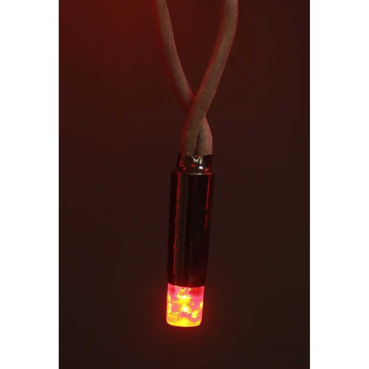 Гірлянда вулична STLS нитка 100LED 10m 230V мерехтить 10LED червоний/чорний IP44 EN