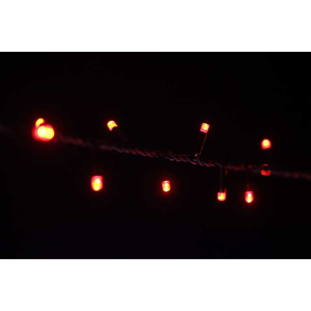 Гірлянда вулична STLS нитка 200LED 10m 230V мерехтить 20LED червоний/чорний IP44 EN