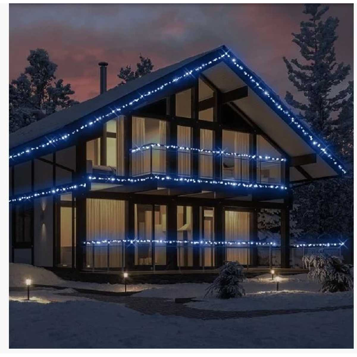 Гірлянда вулична STLS нитка 100LED 10m 230V Static синій/чорний, IP44 EN