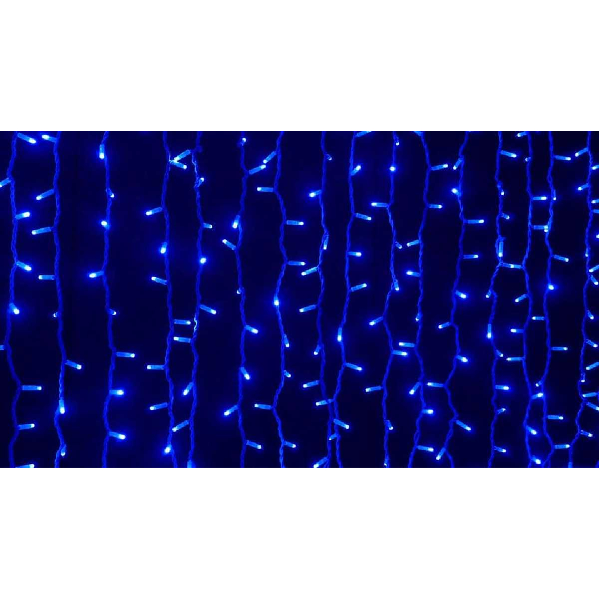 Гірлянда вулична STLS штора 288LED 1,5x1m 230V синій/чорний IP44 EN