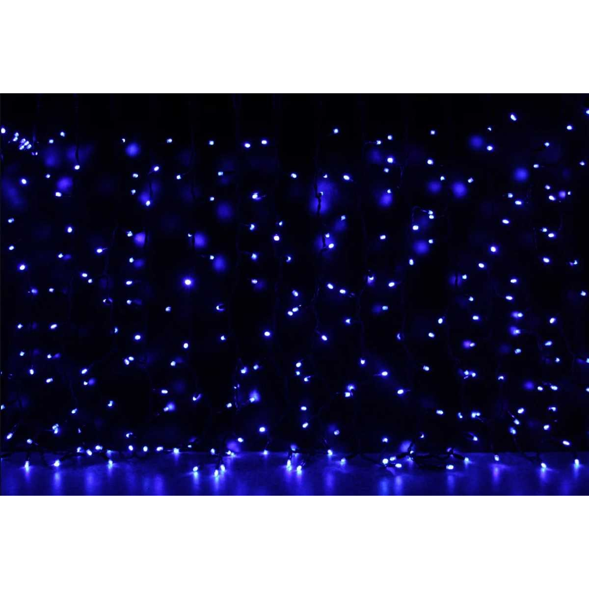 Гірлянда вулична STLS штора 288LED 1,5x1m 230V синій/чорний IP44 EN