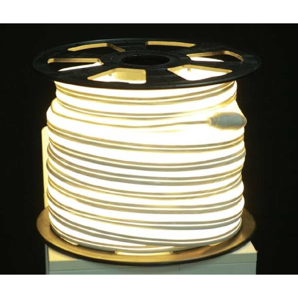 Вуличний світловий шнур STLS 220V SUPER SMD NEON FLEX 15х26 мм 81 LED/м.п., 50м/ рул білий теплий