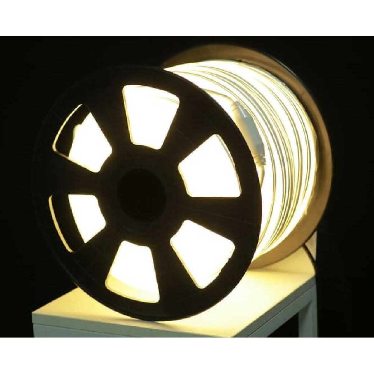 Вуличний світловий шнур STLS 220V SUPER SMD NEON FLEX 15х26 мм 81 LED/м.п., 50м/ рул білий теплий