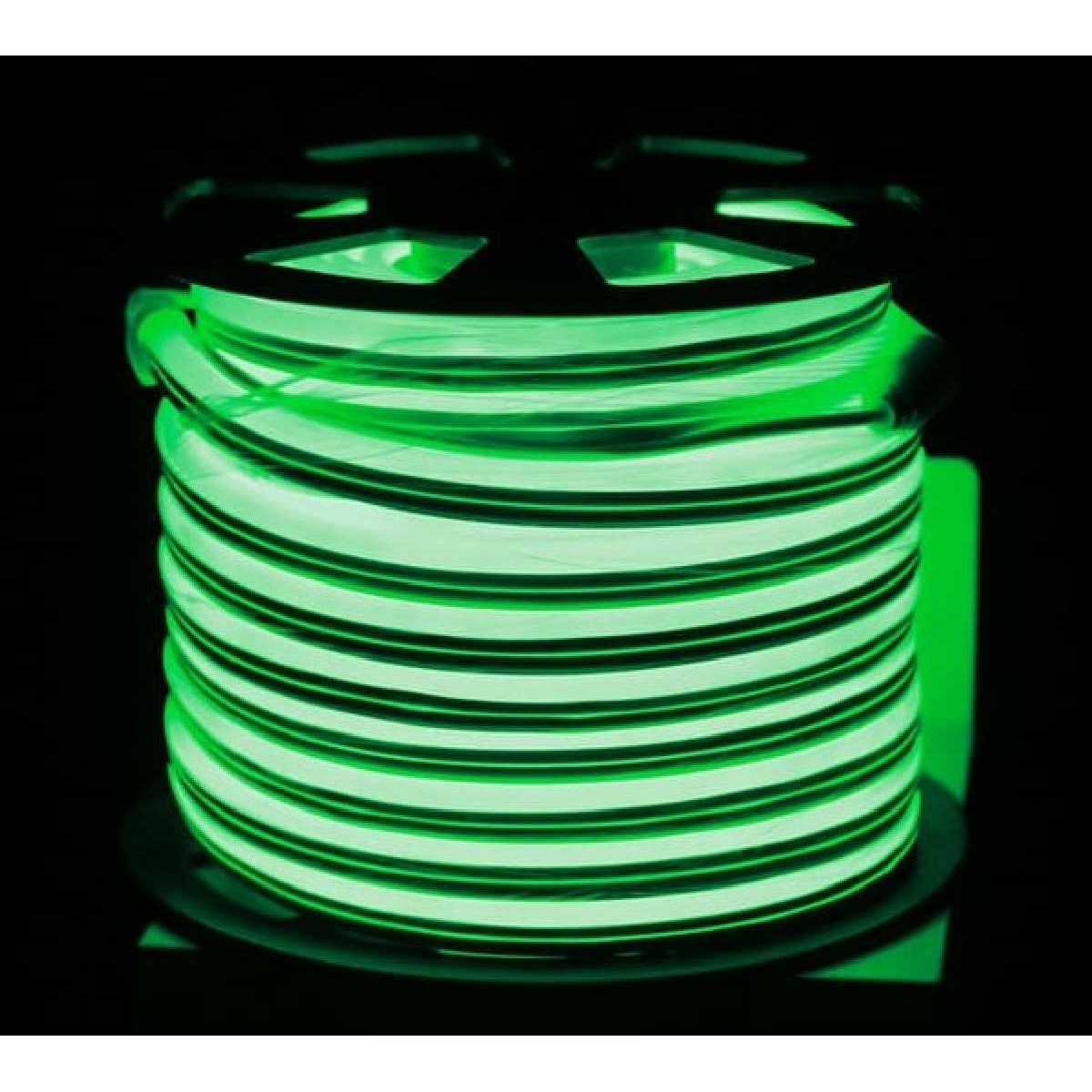 Вуличний світловий шнур STLS 220V SUPER SMD NEON FLEX 15х26 мм 81 LED/м.п., 50м/ рул зелений
