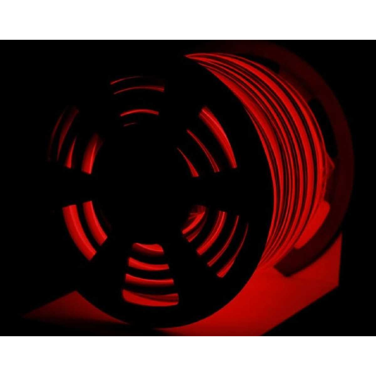 Вуличний світловий шнур STLS 220V SUPER SMD NEON FLEX 8*16мм, 92 LED/м.п., 50м/ кермо колір червоний