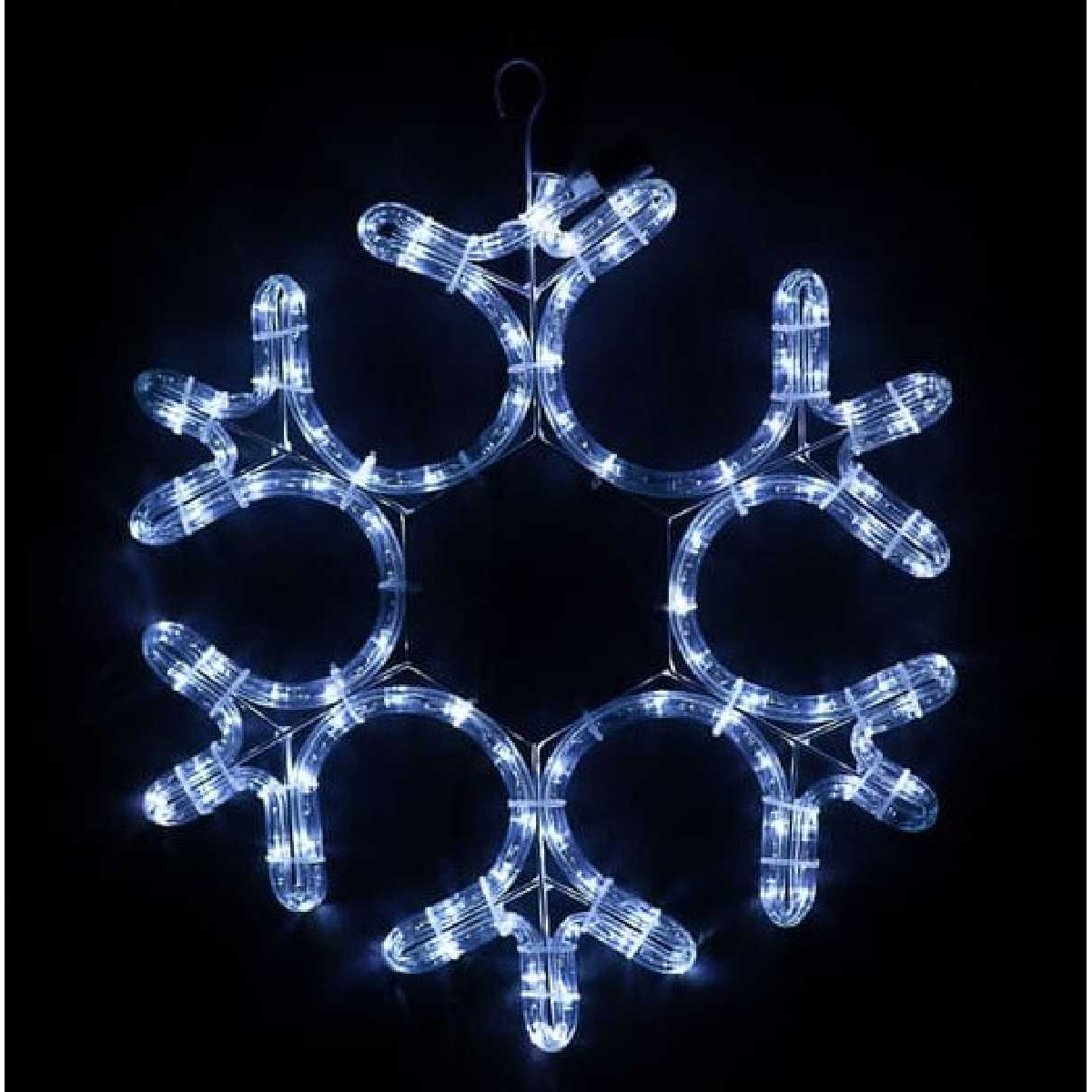 Гірлянда світлодіодна STLS мотив сніжинка 40x40 білий світлодіод 12LED мерехтіння біле
