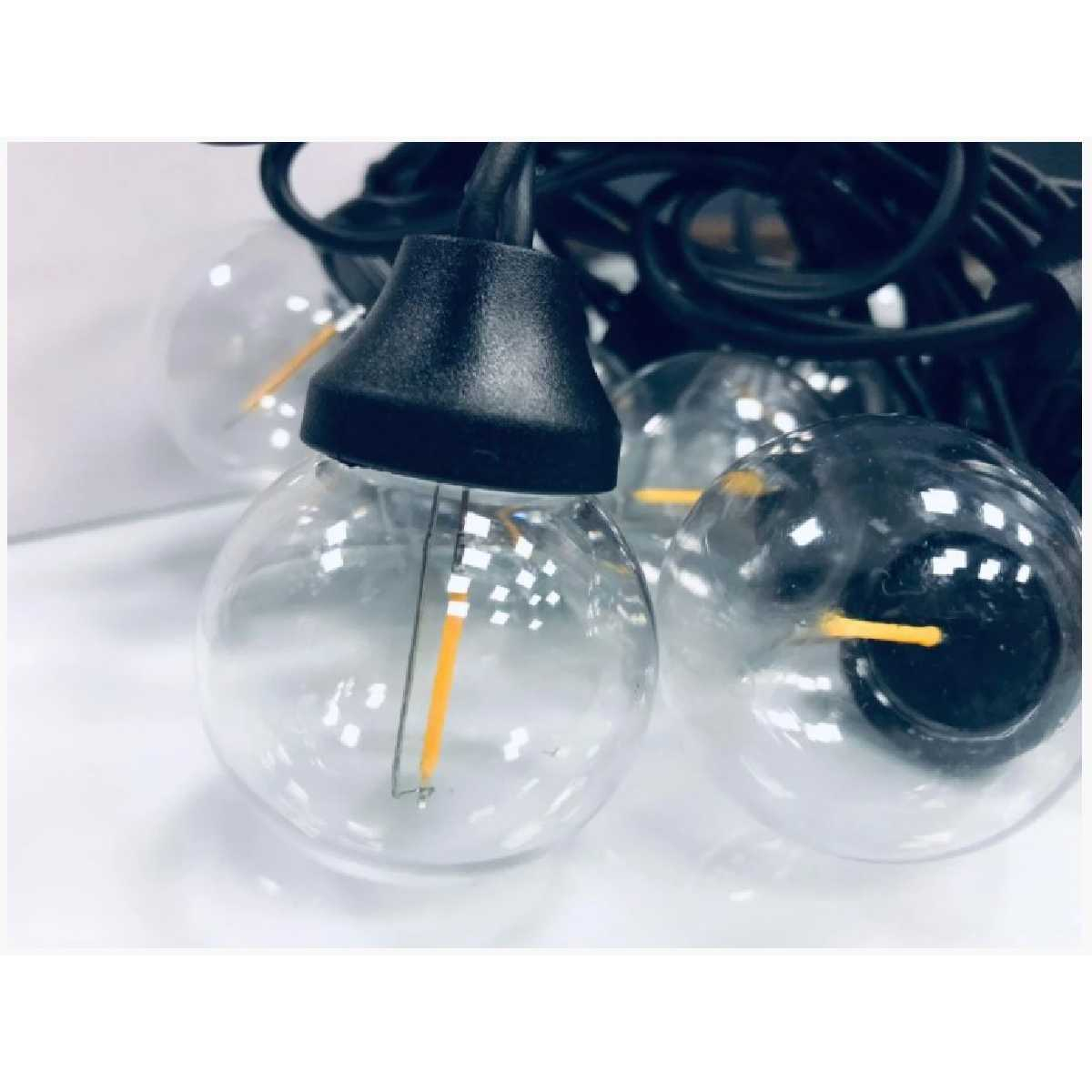Світлодіодна ретро-гірлянда лампочки STLS Filament Bulb String S14 2м 10 ламп колір білий теплий