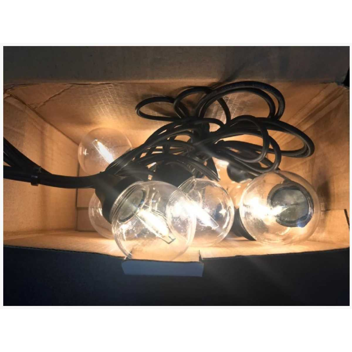 Світлодіодна ретро-гірлянда лампочки STLS Filament Bulb String S14 2м 10 ламп колір білий теплий
