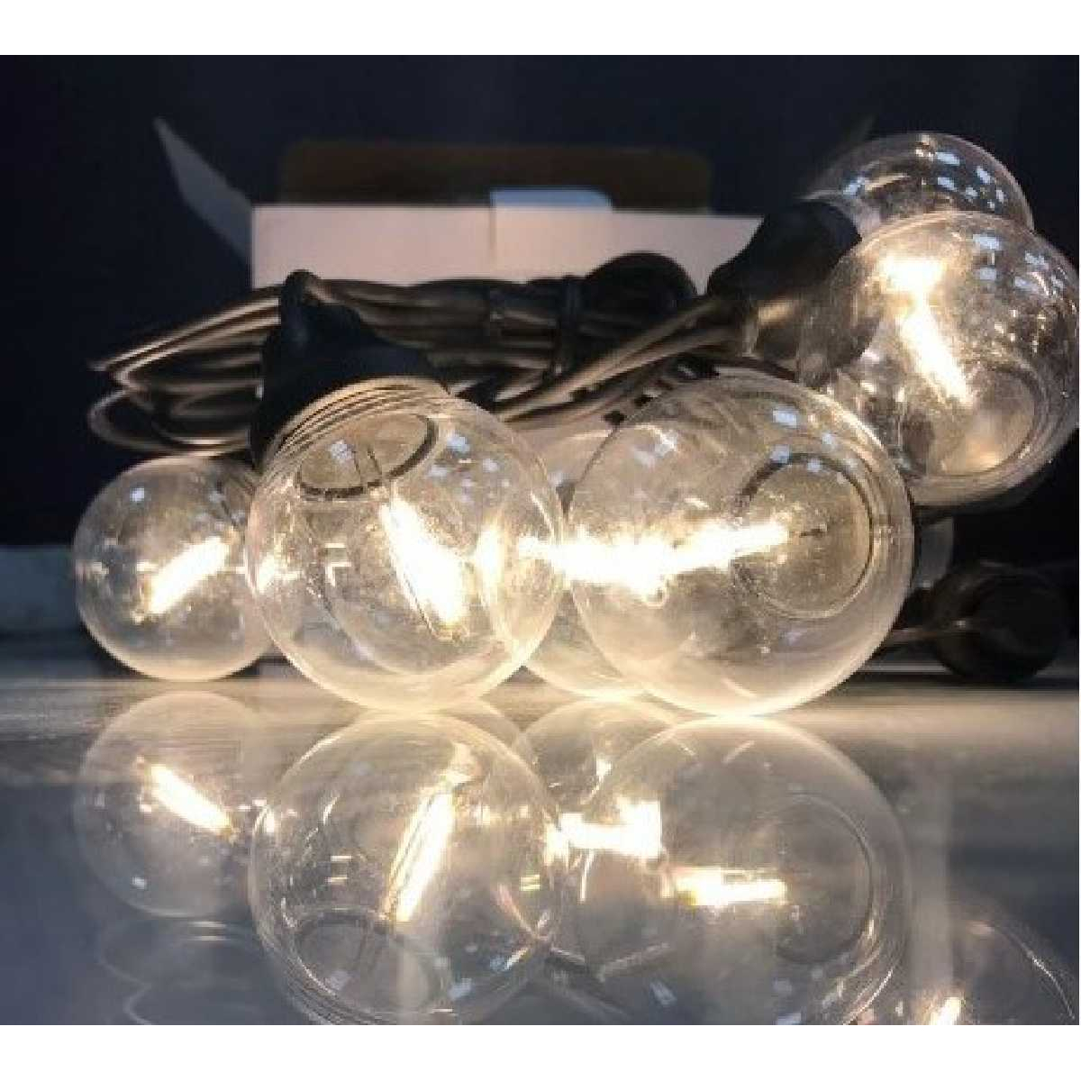 Світлодіодна ретро-гірлянда лампочки STLS Filament Bulb String S14 2м 10 ламп колір білий теплий