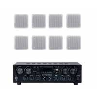 Акустический комплект Sky Sound SKW-4808VS White, 4×80 Вт, 8 настенных колонок 2.5"