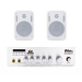 Акустичний комплект Sky Sound WMS-1204 White, підсилювач 2×60 Вт, 2 настінні колонки 4"