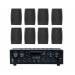 Акустический комплект Sky Sound SKW-4808LS Black, 4×80 Вт, 8 настенных колонок 5.5"