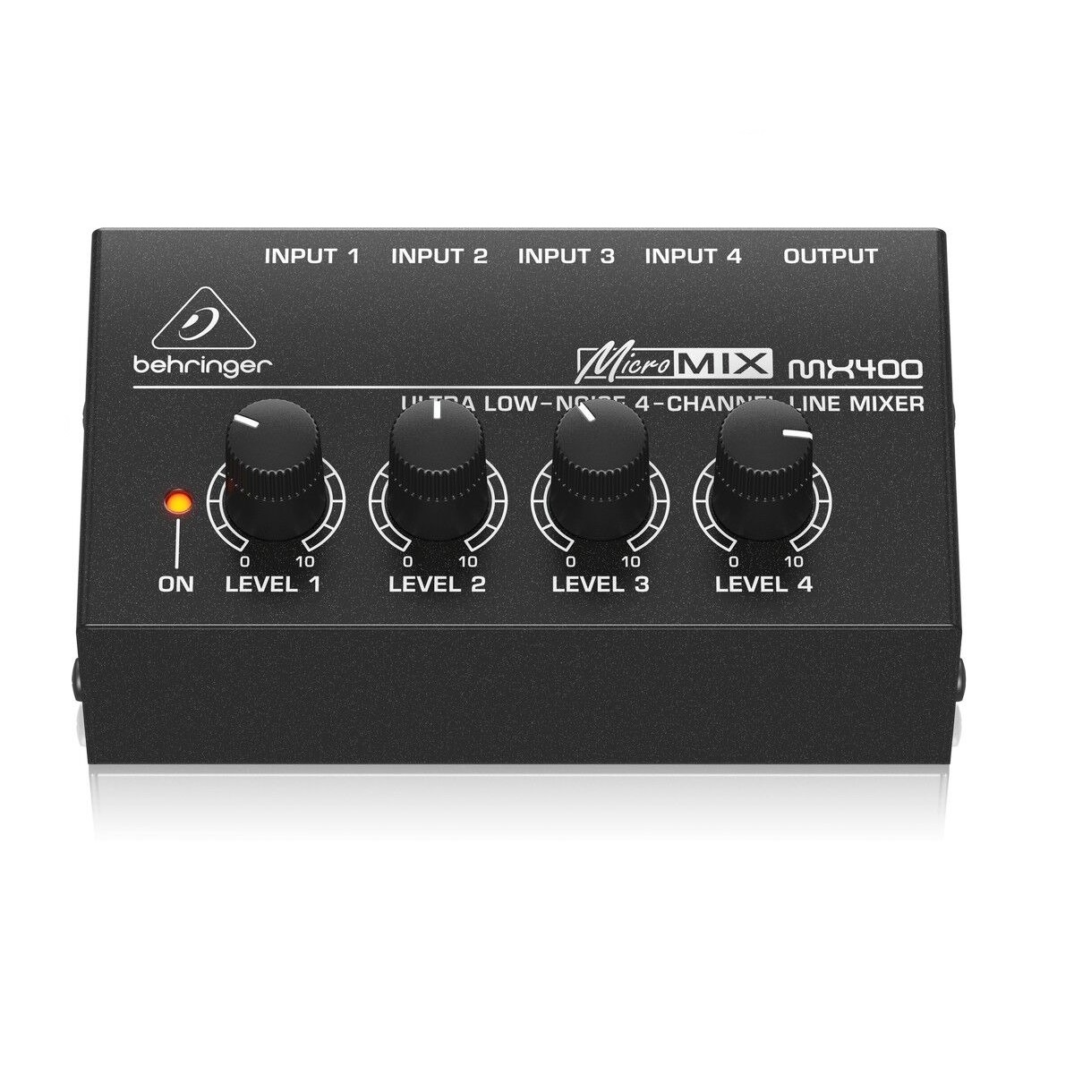 Линейный микшер Behringer MX400 4-канальный компактный черный