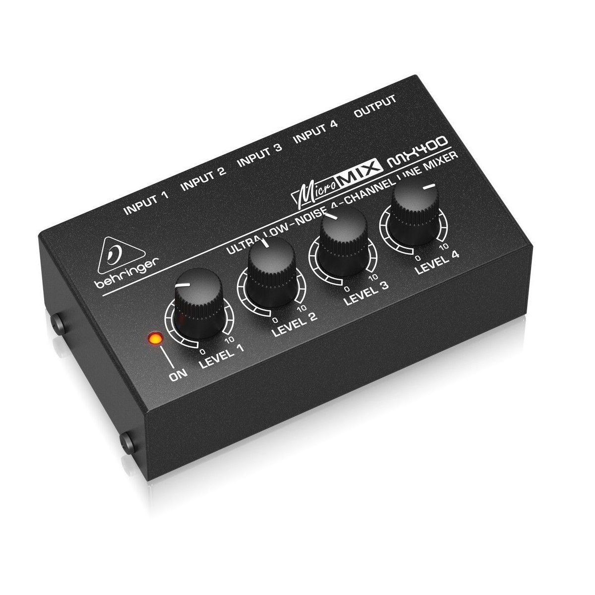 Линейный микшер Behringer MX400 4-канальный компактный черный
