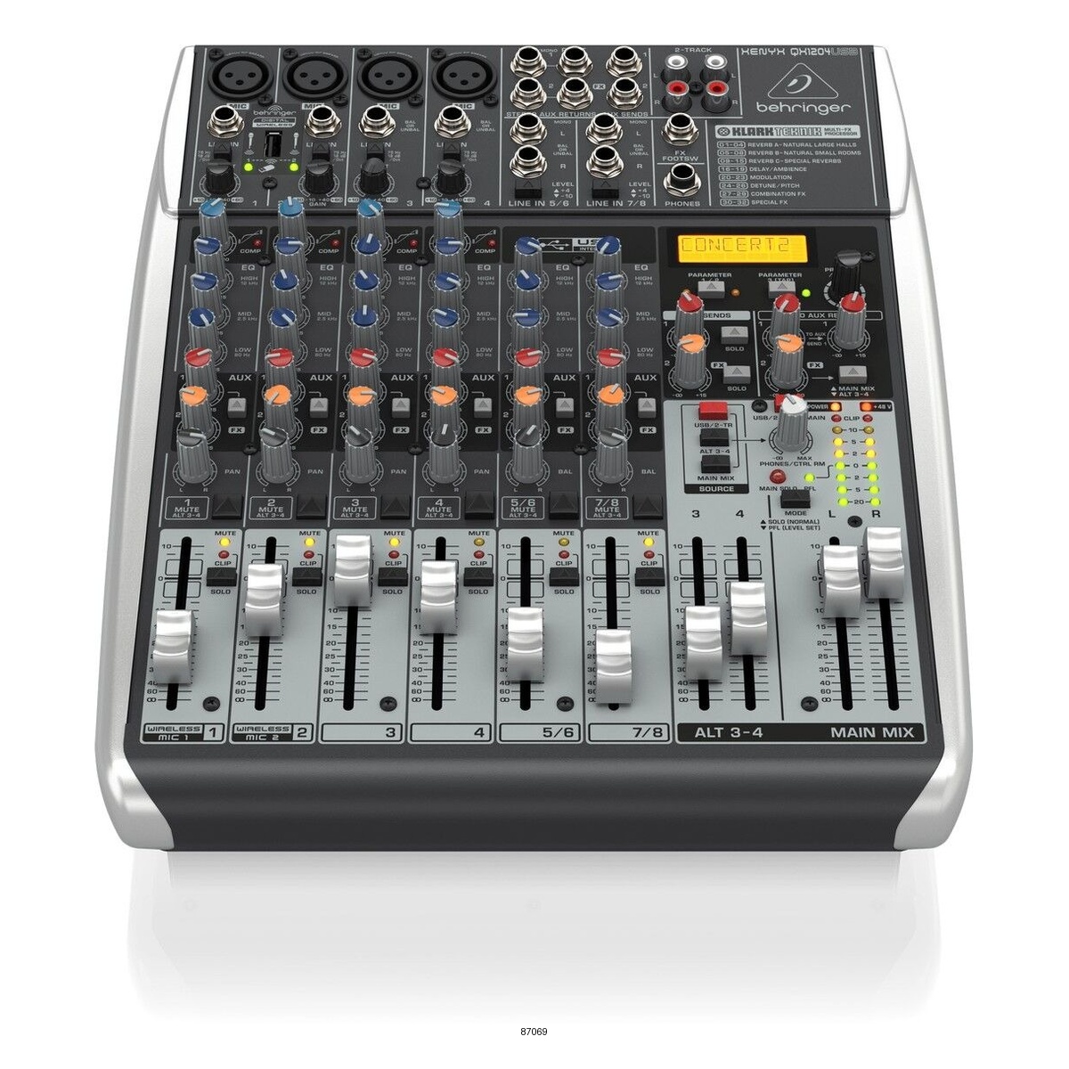 Микшерный пульт Behringer XENYX QX1204USB с USB-интерфейсом черный