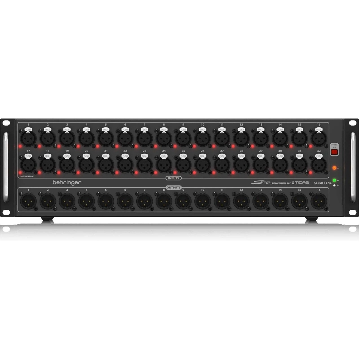 Цифровий сценічний блок Behringer S32, 32 MIDAS преампи, 16 XLR виходів, AES50
