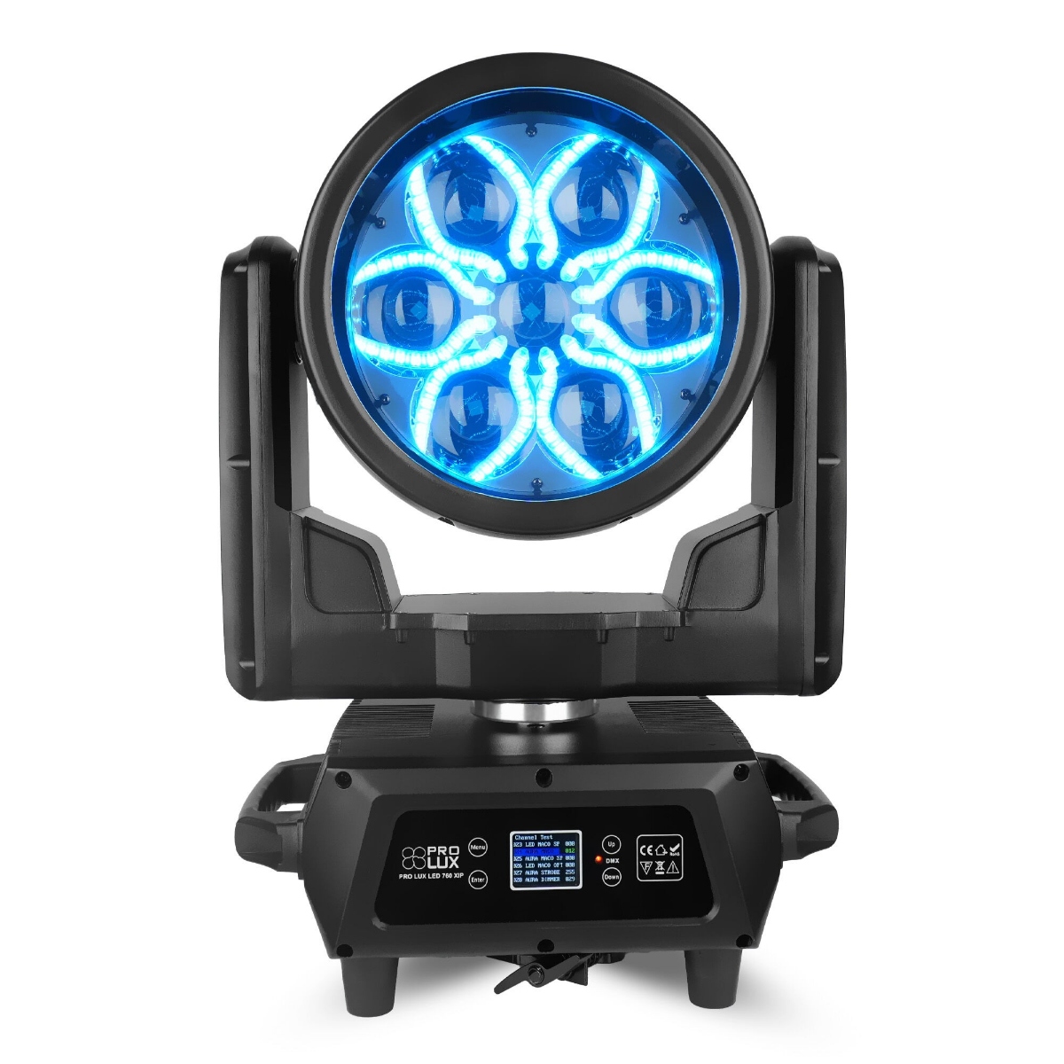 Повноповоротний LED прожектор PRO LUX LED 760 XIP WASH, 7×60Вт RGBW, IP65