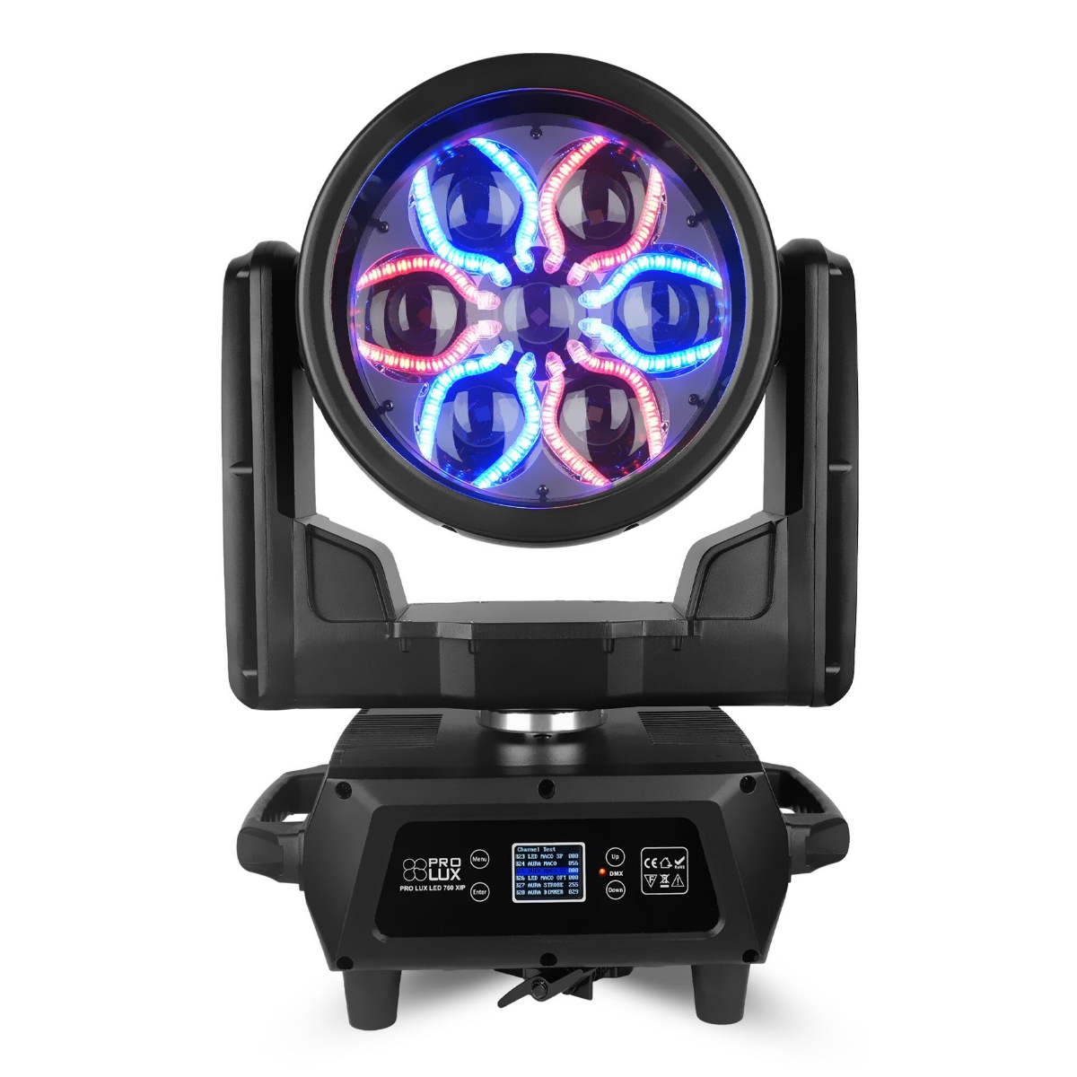 Повноповоротний LED прожектор PRO LUX LED 760 XIP WASH, 7×60Вт RGBW, IP65