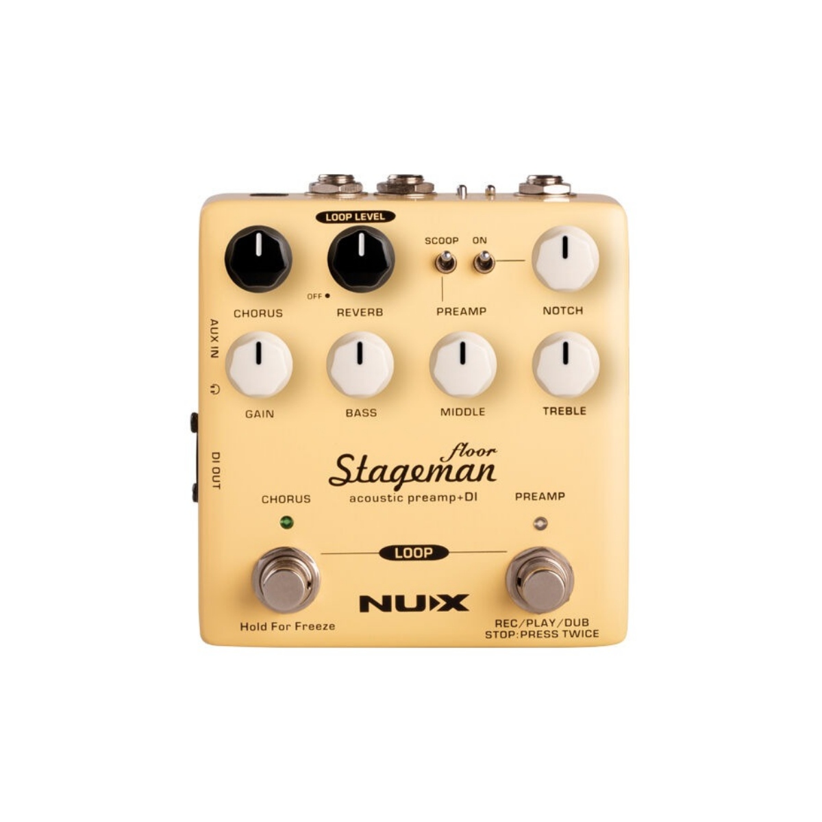 Акустический предусилитель NUX NAP-5 Stageman Floor, с эффектами и лупером