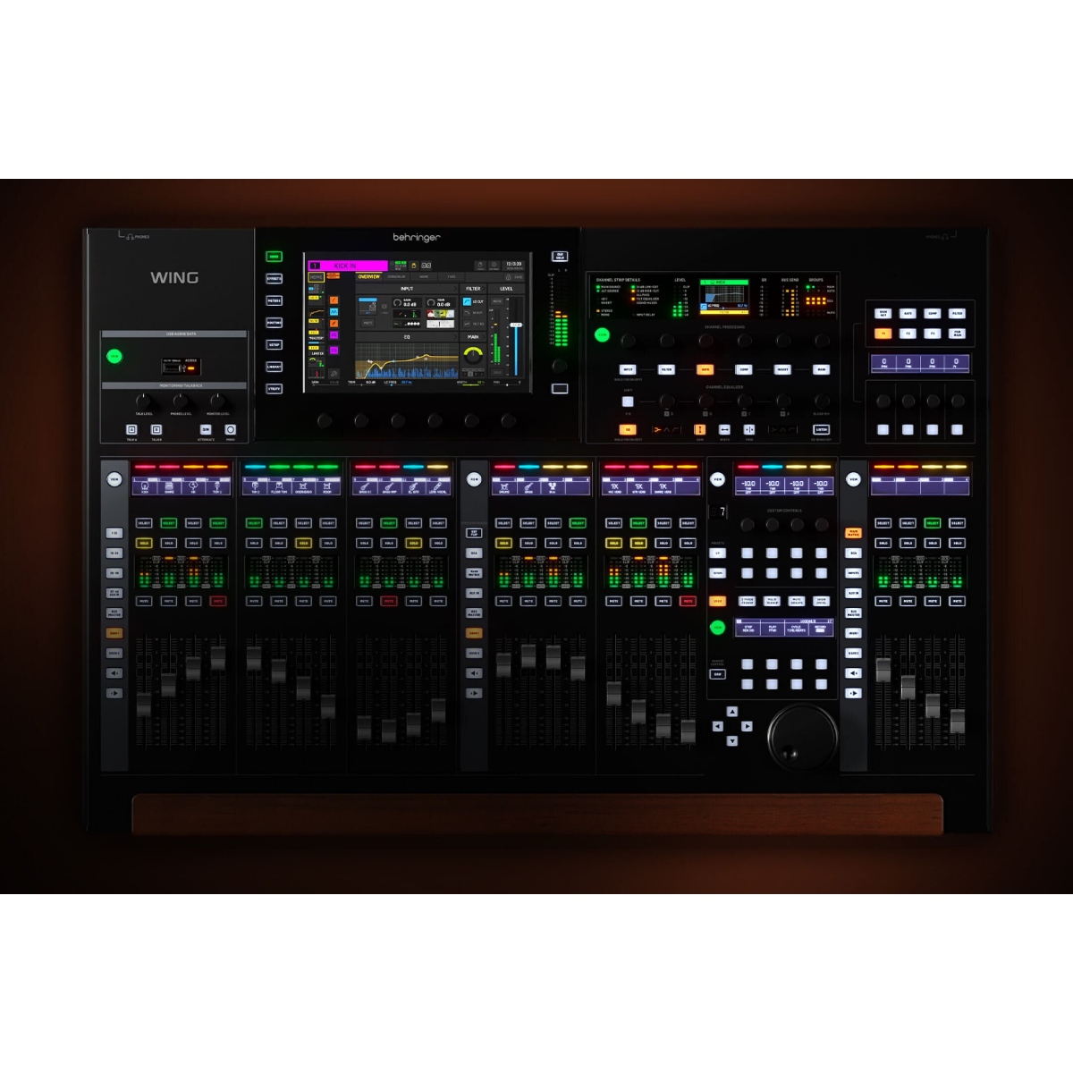 Цифровой микшерный пульт Behringer WING BK, 374×376 I/O, 48-канальный USB интерфейс
