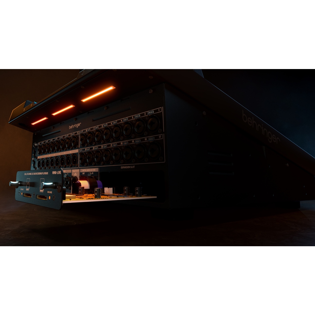 Цифровой микшерный пульт Behringer WING BK, 374×376 I/O, 48-канальный USB интерфейс