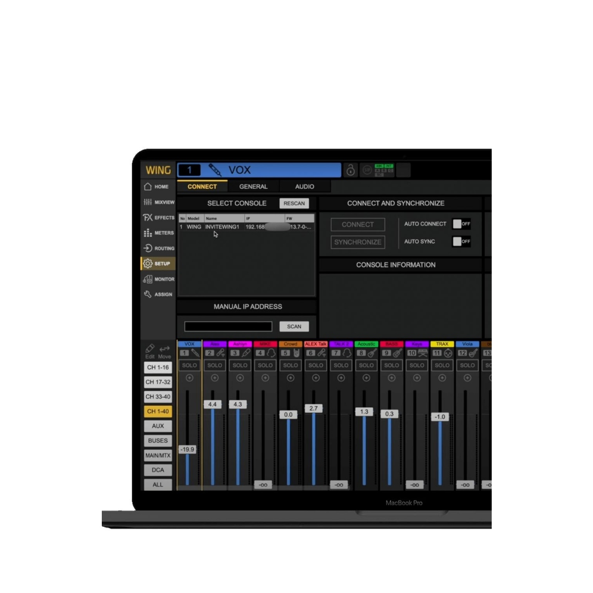 Цифровая микшерная консоль Behringer WING Compact, 48-канальная, сенсорный экран