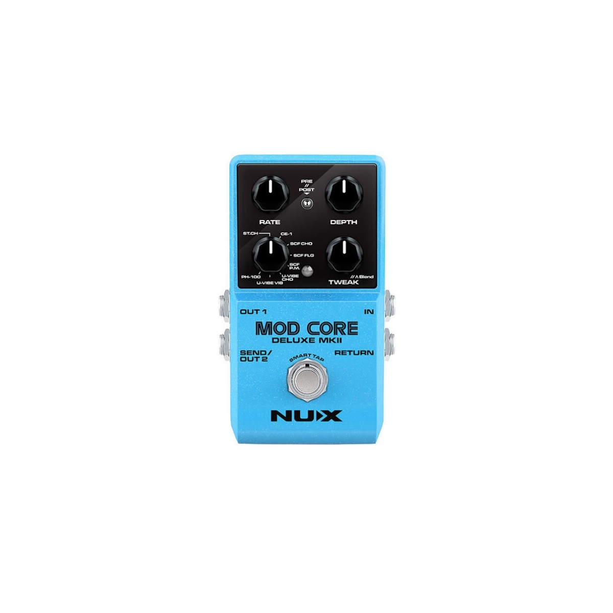 Педаль модуляции NUX MOD CORE DELUXE MKII, 8 эффектов, стерео, Smart Tap Tempo