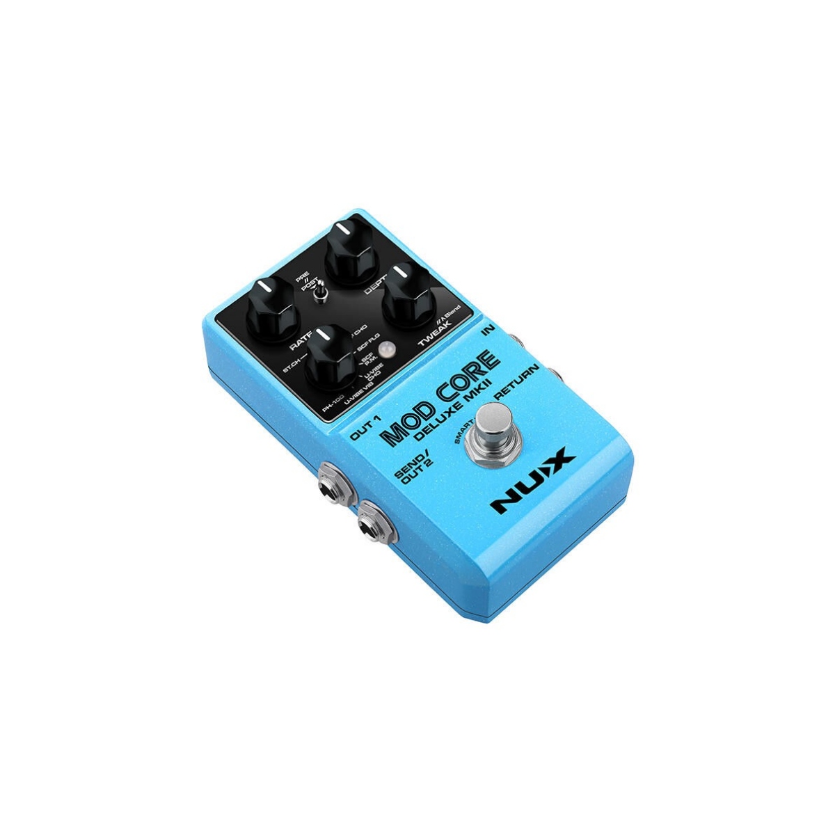 Педаль модуляции NUX MOD CORE DELUXE MKII, 8 эффектов, стерео, Smart Tap Tempo