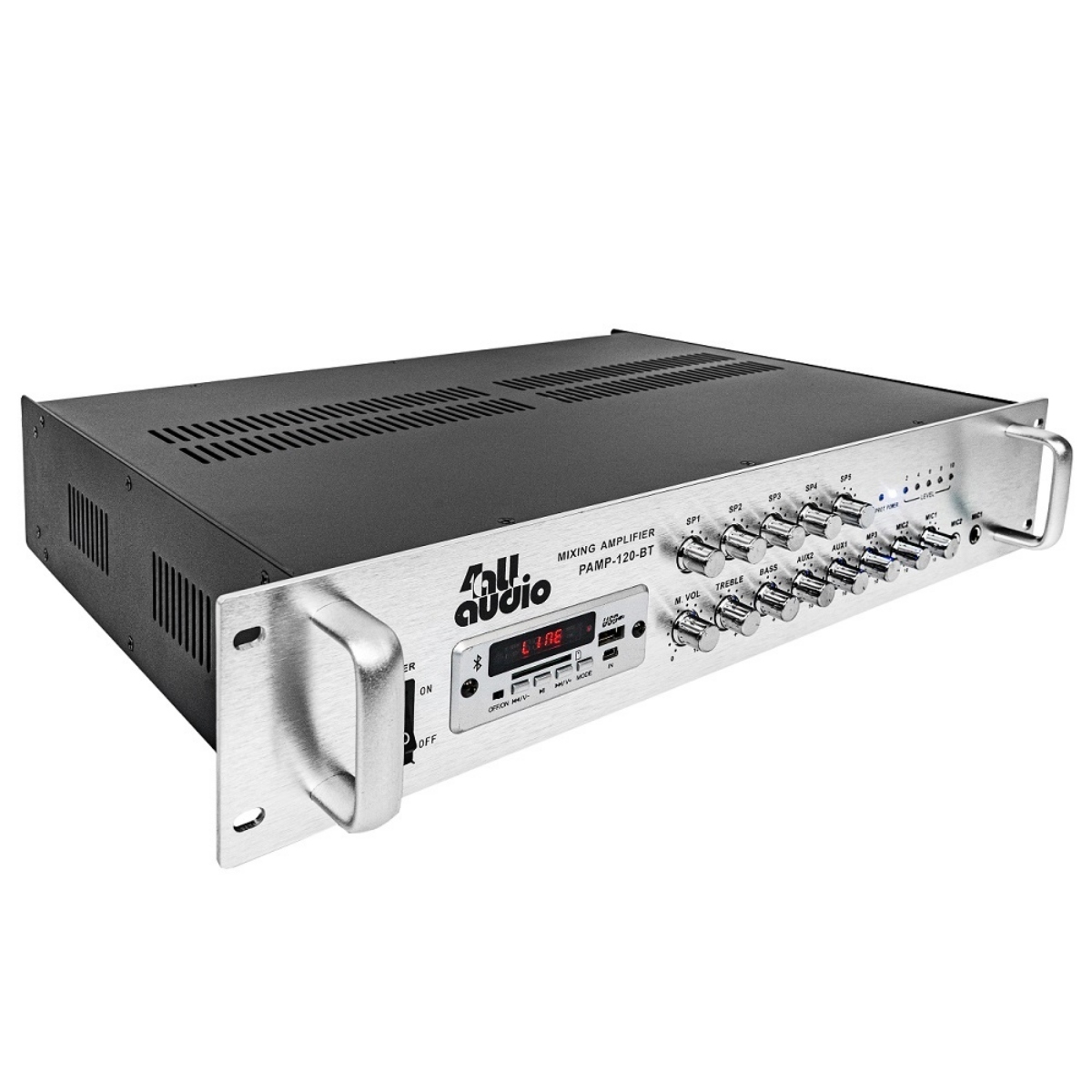 Комплект 4all Audio 4×WALL 420 IP55 Black + PAMP-120-5Zi-BT, 120 Вт, 5 зон