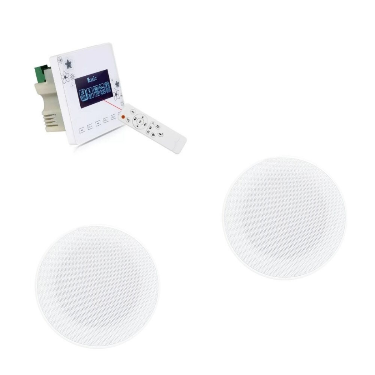 Комплект 4 x CELL-610 пасивні стельові колонки + підсилювач DV audio PAMP-60-BT, 50 Вт