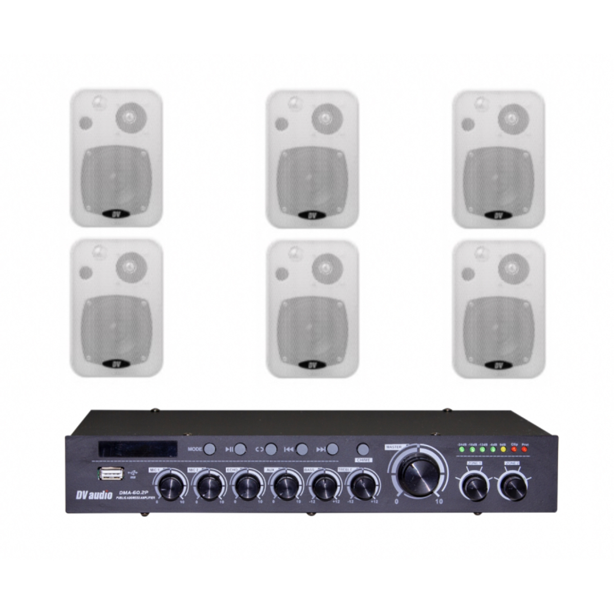 Звуковой комплект DV Audio DMA606CON1W для помещения до 120 м²