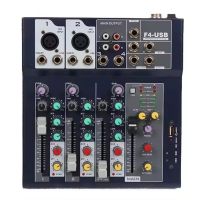 Мини микшерный пульт F4-USB, черный
