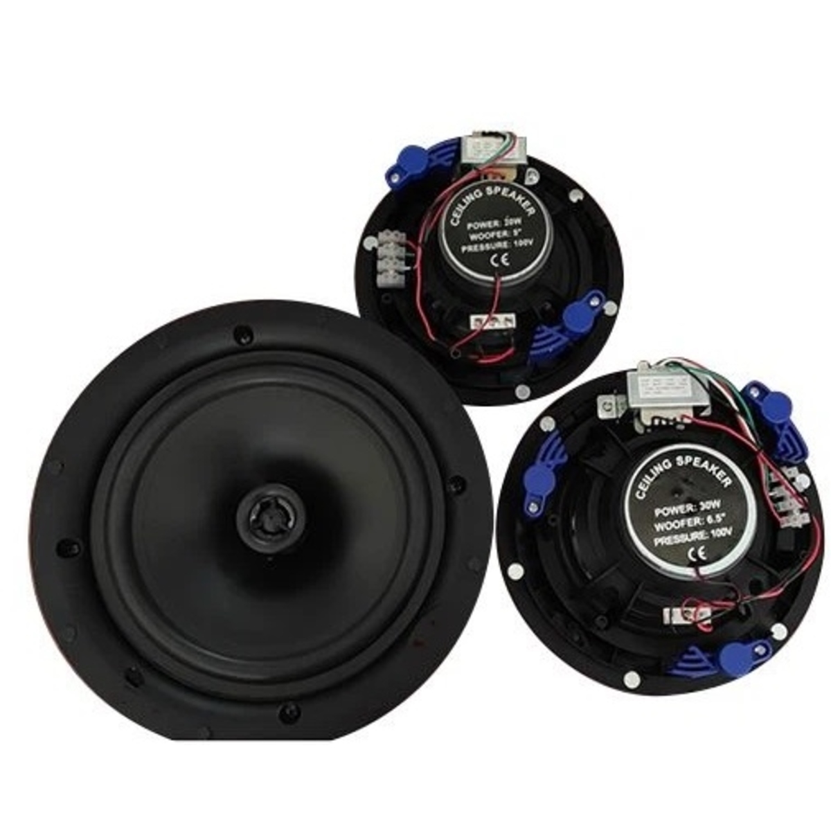 Потолочный динамик L-Frank Audio HSR186-8TB, 8", 40 Вт, 100 В, черный