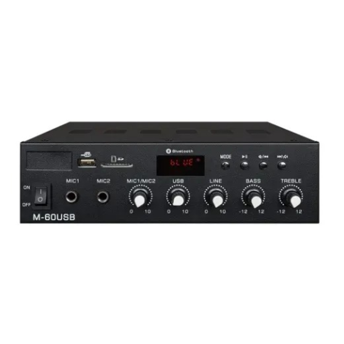 Підсилювач ProRecAudio M-60USB, 60 Вт, USB/SD, чорний