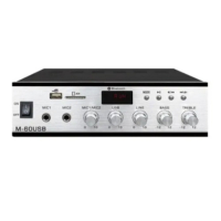 Підсилювач ProRecAudio M-60USBS 60 Вт, 100В, 4-16 Ом, USB/SD, Bluetooth, сріблястий