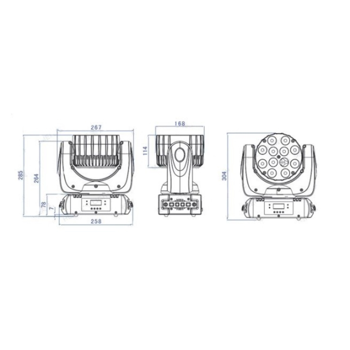 LED Голова New Light M-YL12-12 LED NEW MOVING HEAD 12*12W (4 в 1)