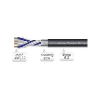 Кабель мікрофонний Roxtone MC040, 4х0.22 кв. мм, вн. діаметр 6,2 мм, 100 м