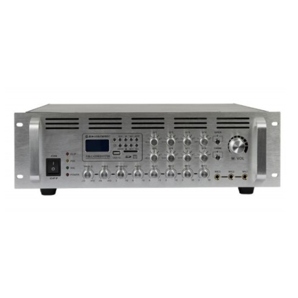 Комбинированный усилитель ProRecAudio PA-1200D, 1200 Вт, USB/SD, 1.3U, черный