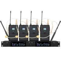 Беспроводная микрофонная система Emiter-S TA-3807P с наголовными микрофонами, UHF