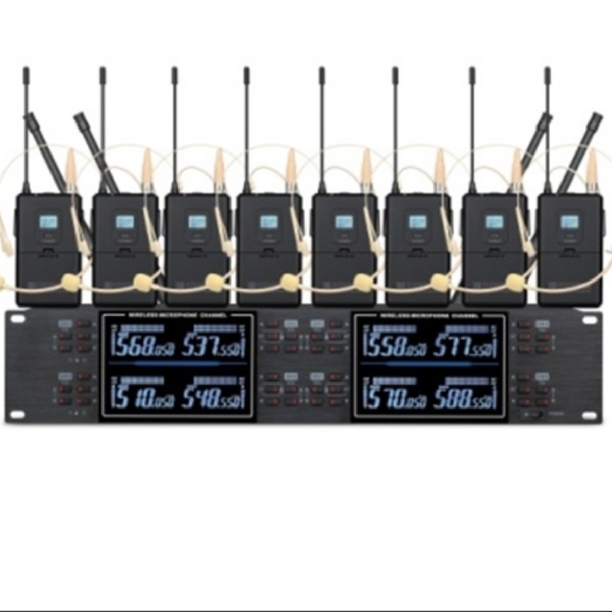 Беспроводная микрофонная система Emiter-S TA-3808H с наголовными микрофонами, UHF
