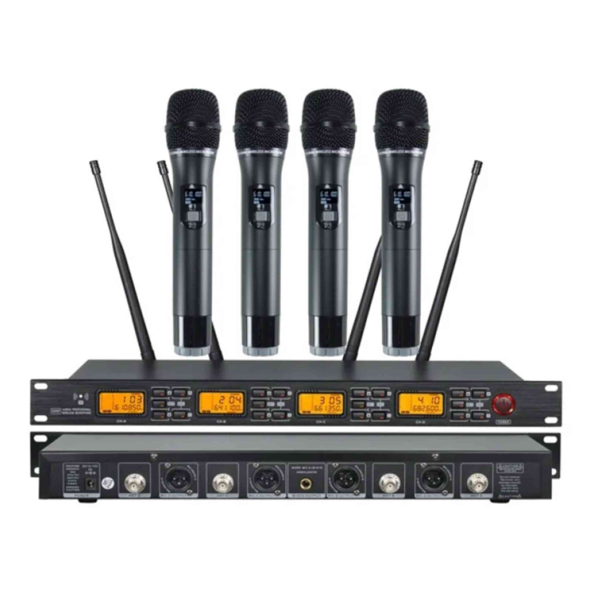 Беспроводная микрофонная система Emiter-S TA-7804H с 4 ручными микрофонами