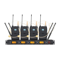 Беспроводная микрофонная система Emiter-S TA-7804P с наголовными микрофонами, UHF