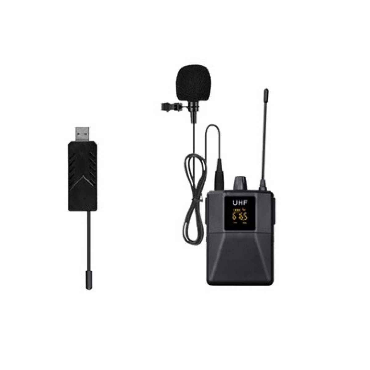Беспроводная микрофонная система Emiter-S TA-U06P USB с петличным микрофоном, UHF