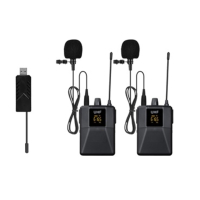 Беспроводная микрофонная система Emiter-S TA-U07P USB с петличными микрофонами, UHF