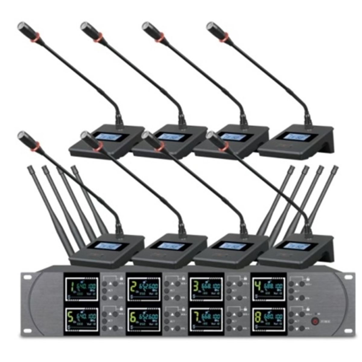 Беспроводная микрофонная система Emiter-S TA-U608 с ручными микрофонами, UHF
