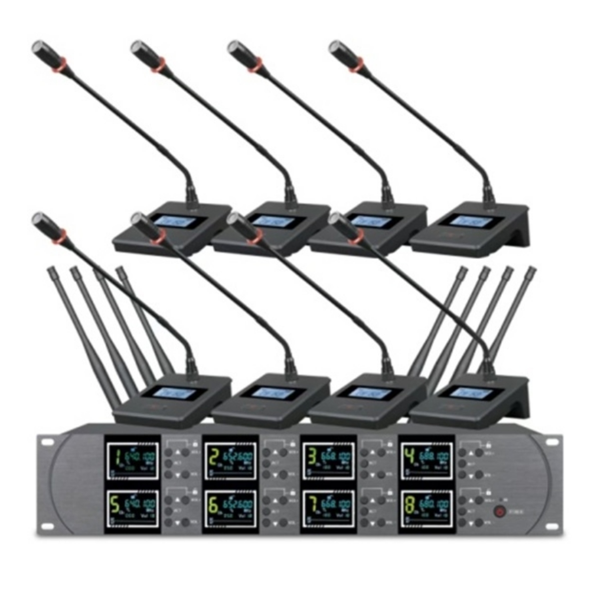 Беспроводная конференционная микрофонная система Emiter-S TA-U608C, UHF