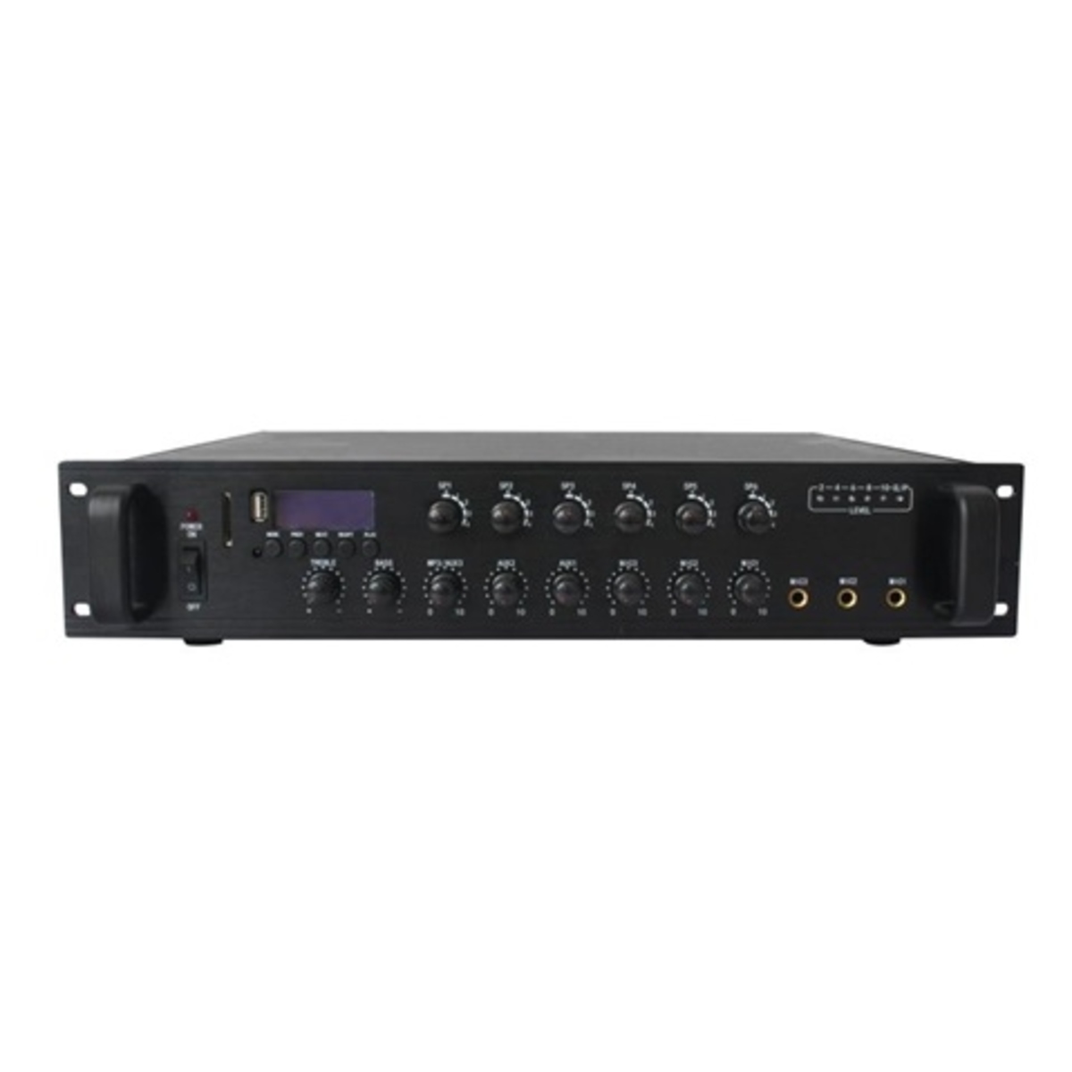 Підсилювач Top Sound TPA-120, 120 Вт, USB, 6 zones, чорний
